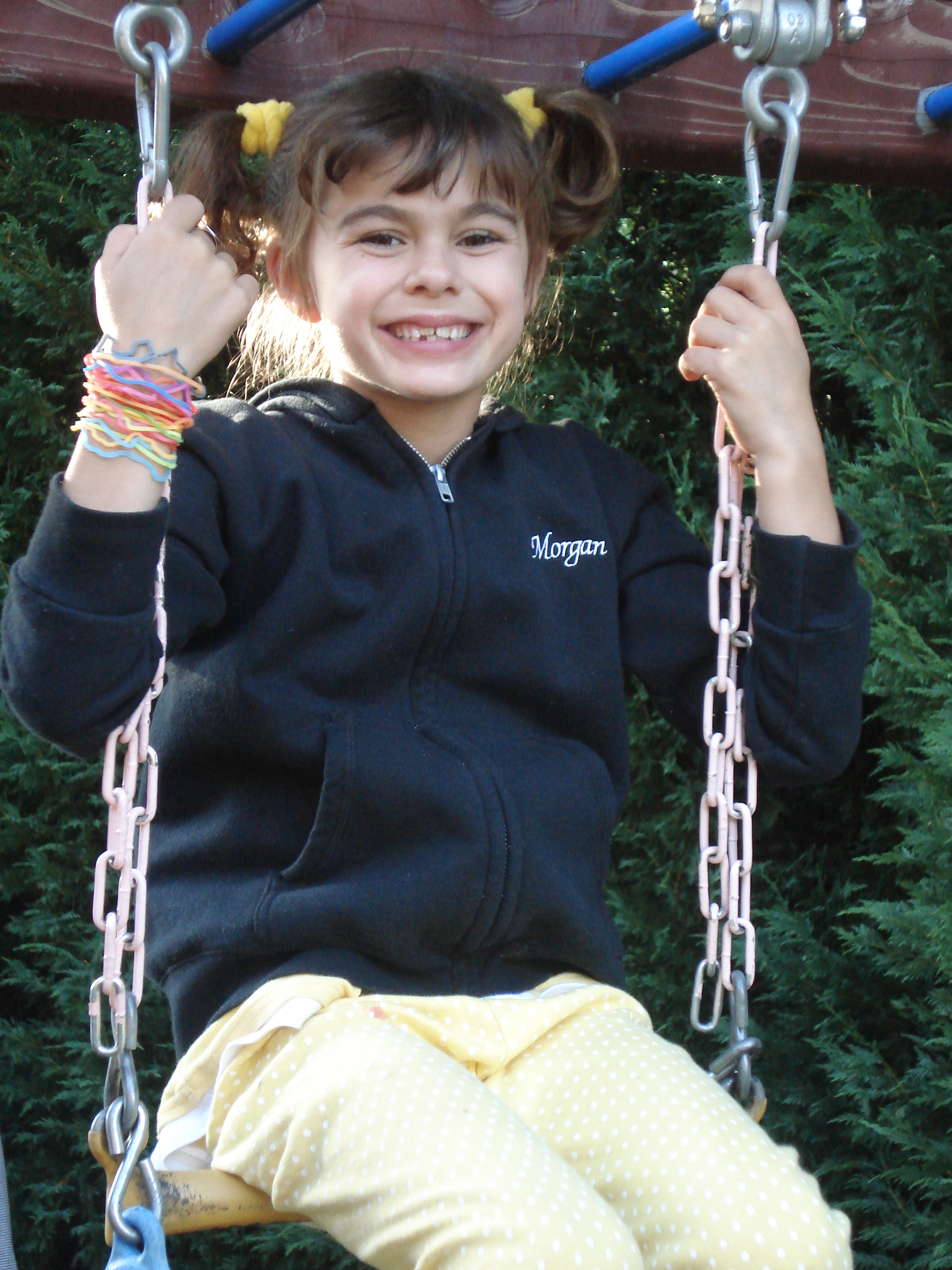 Morgan on the swing