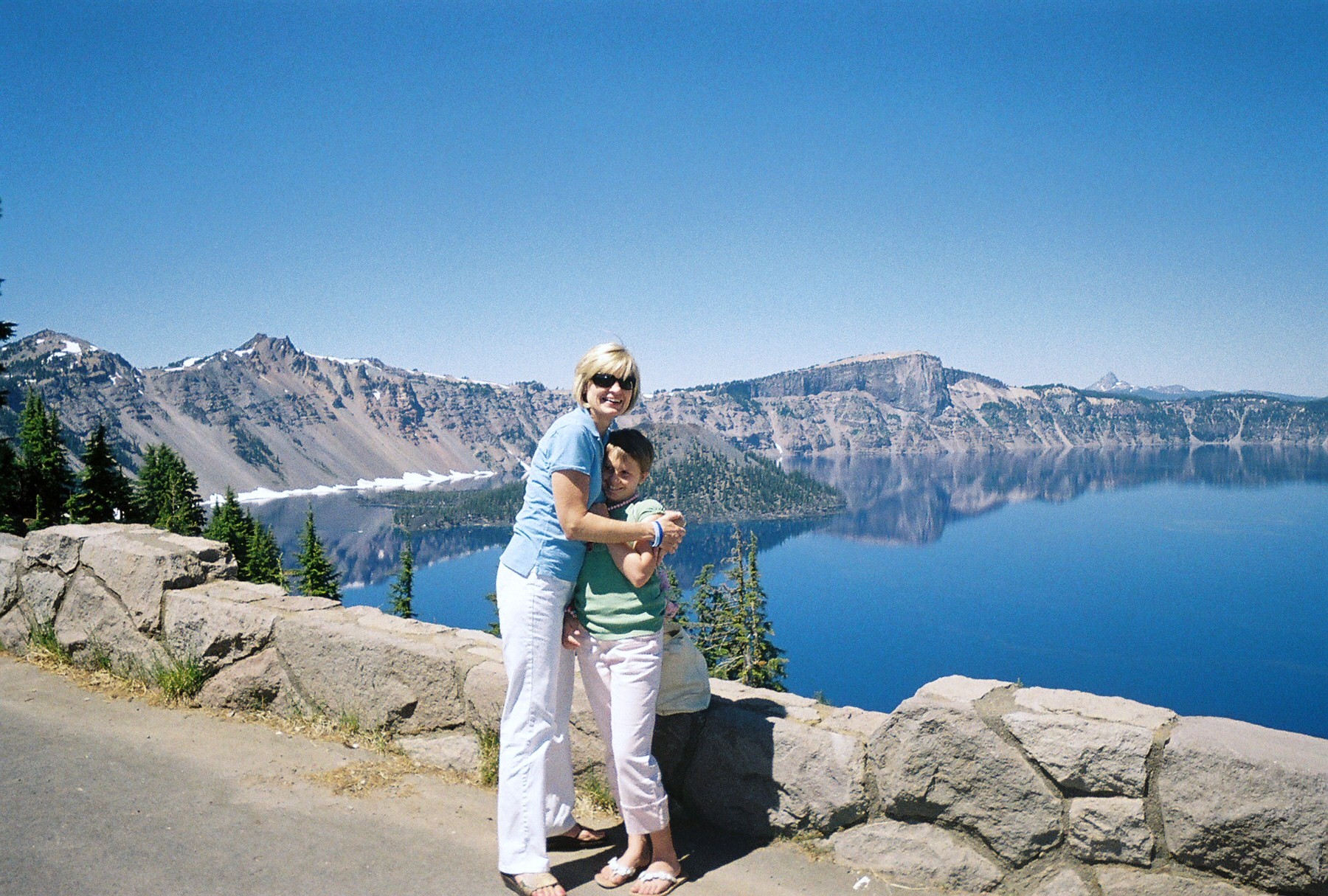Mom and Taylor at Crater Lake