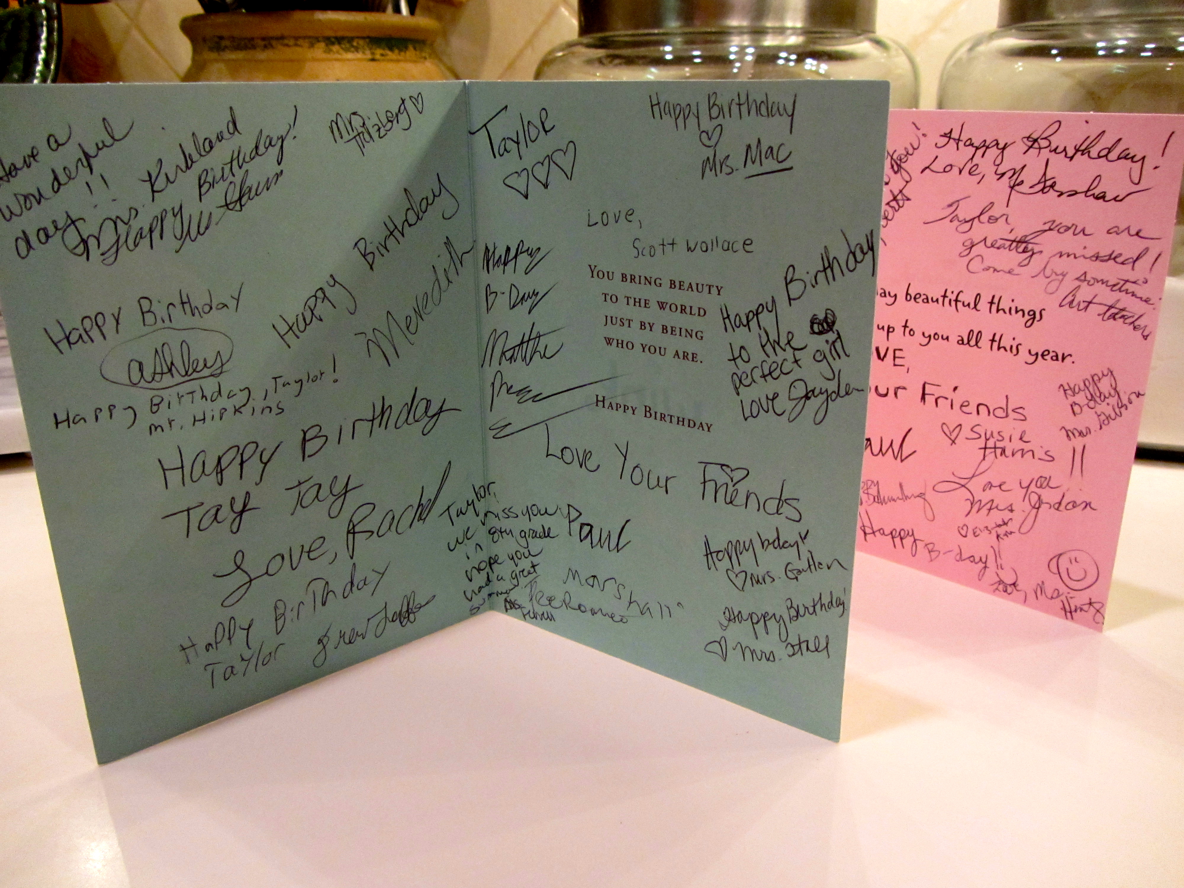 birthday cards from Fletcher