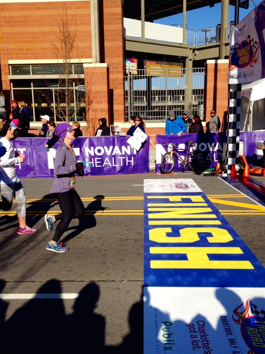 crossing the finish