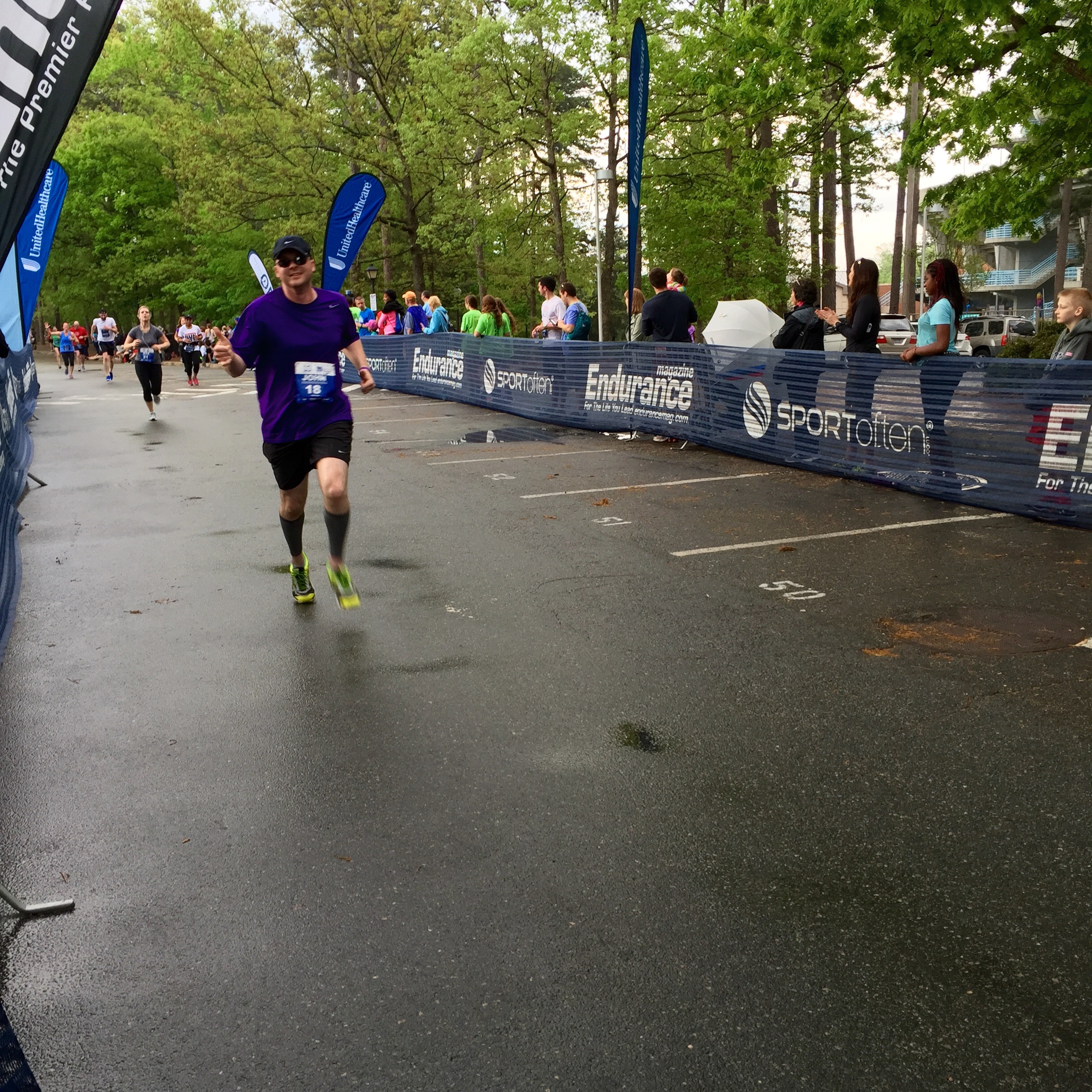 John finishing race