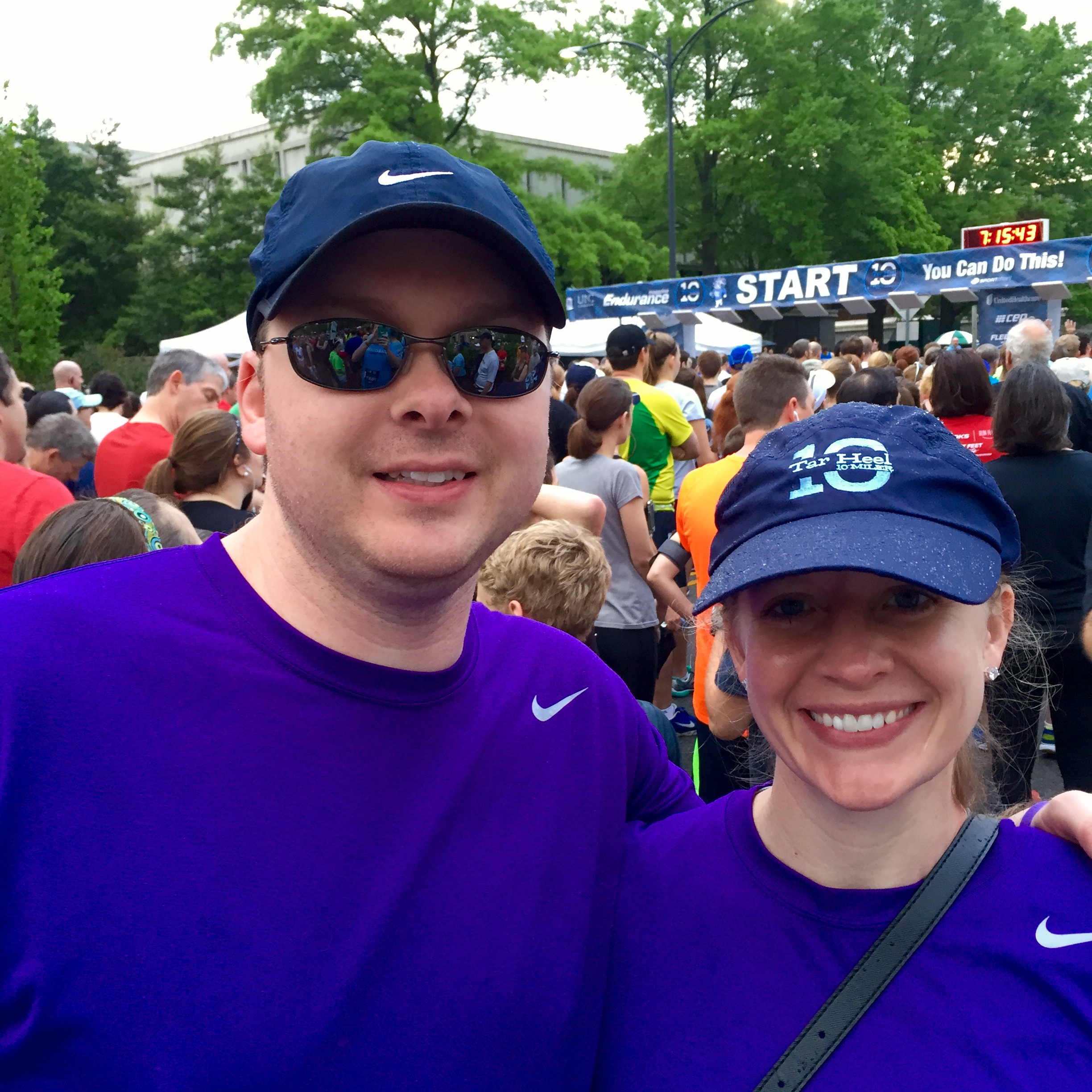 Laura and John Tar Heel 10 Miler